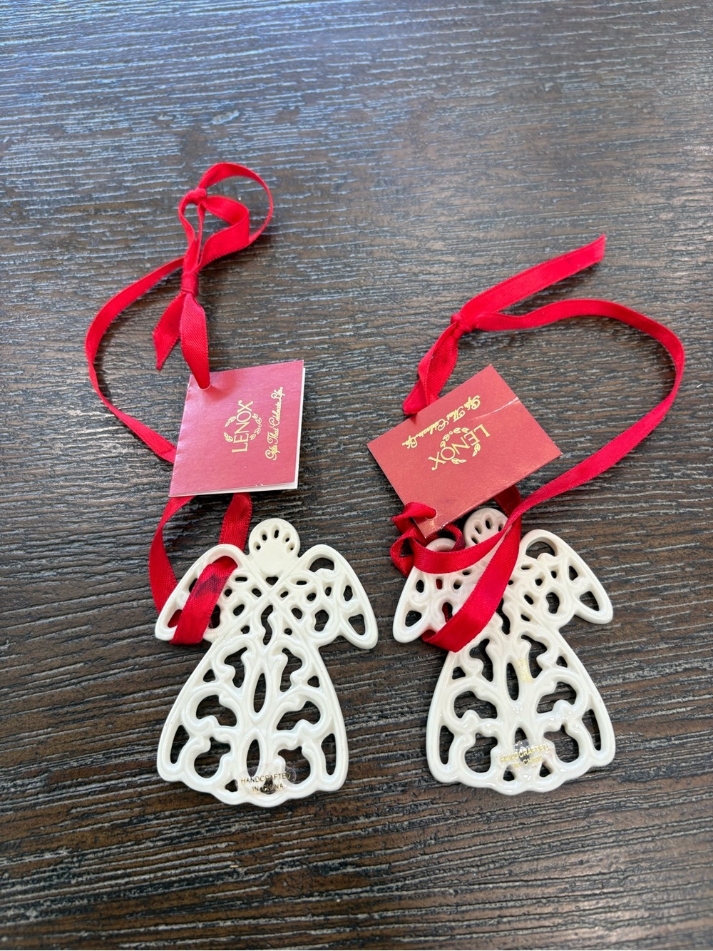 Vintage Lenox pierced angel charms